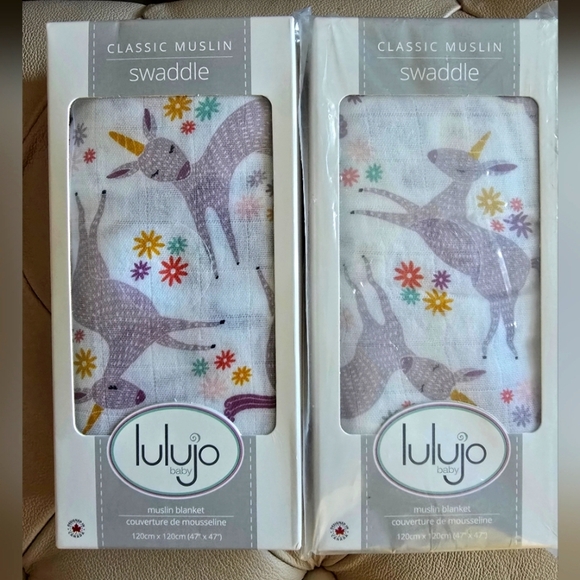 Lulujo Baby Classic Muslin Swaddle Cotton  47×47 - Picture 1 of 4